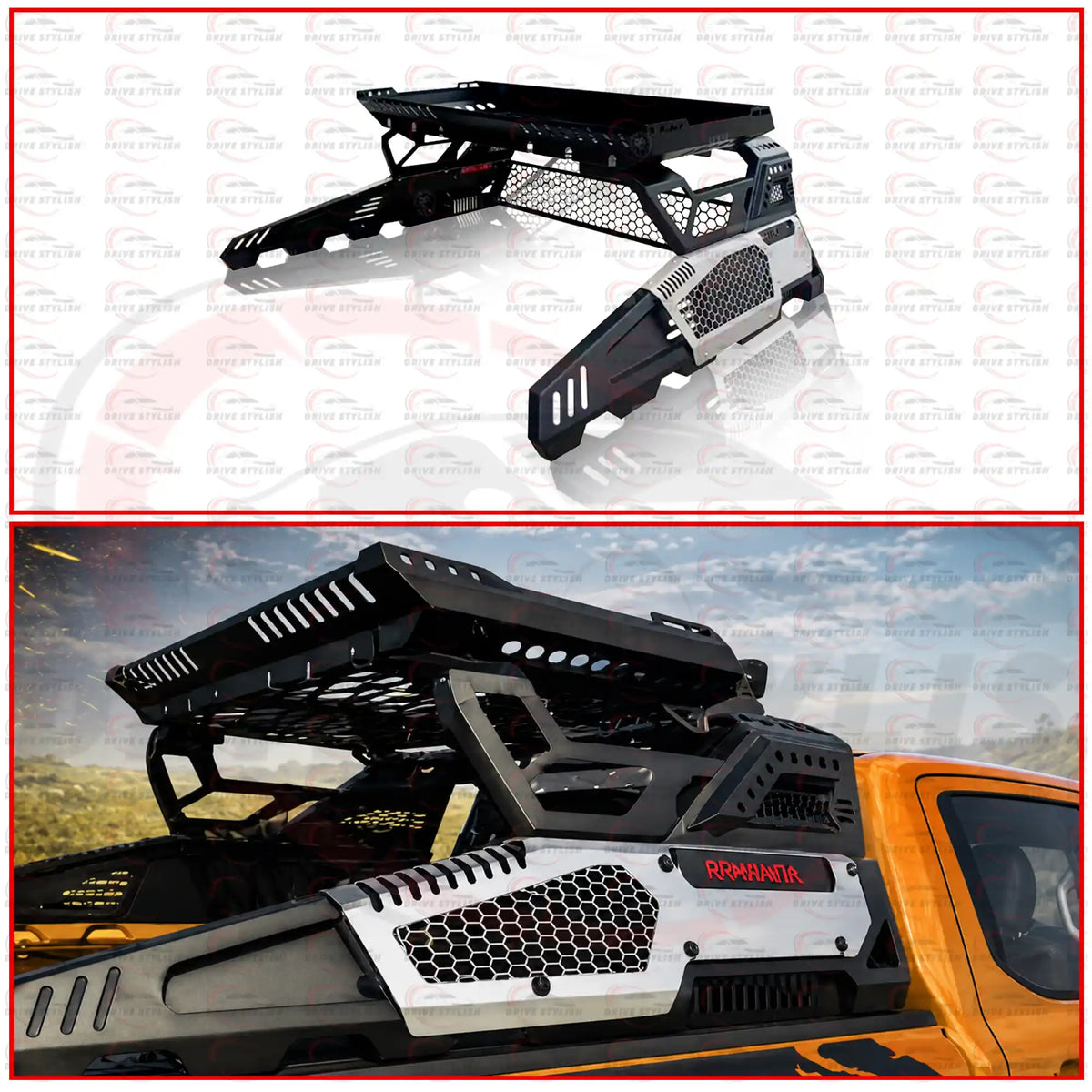 Aero Roll Bar With Carrier for Toyota Hilux Travo