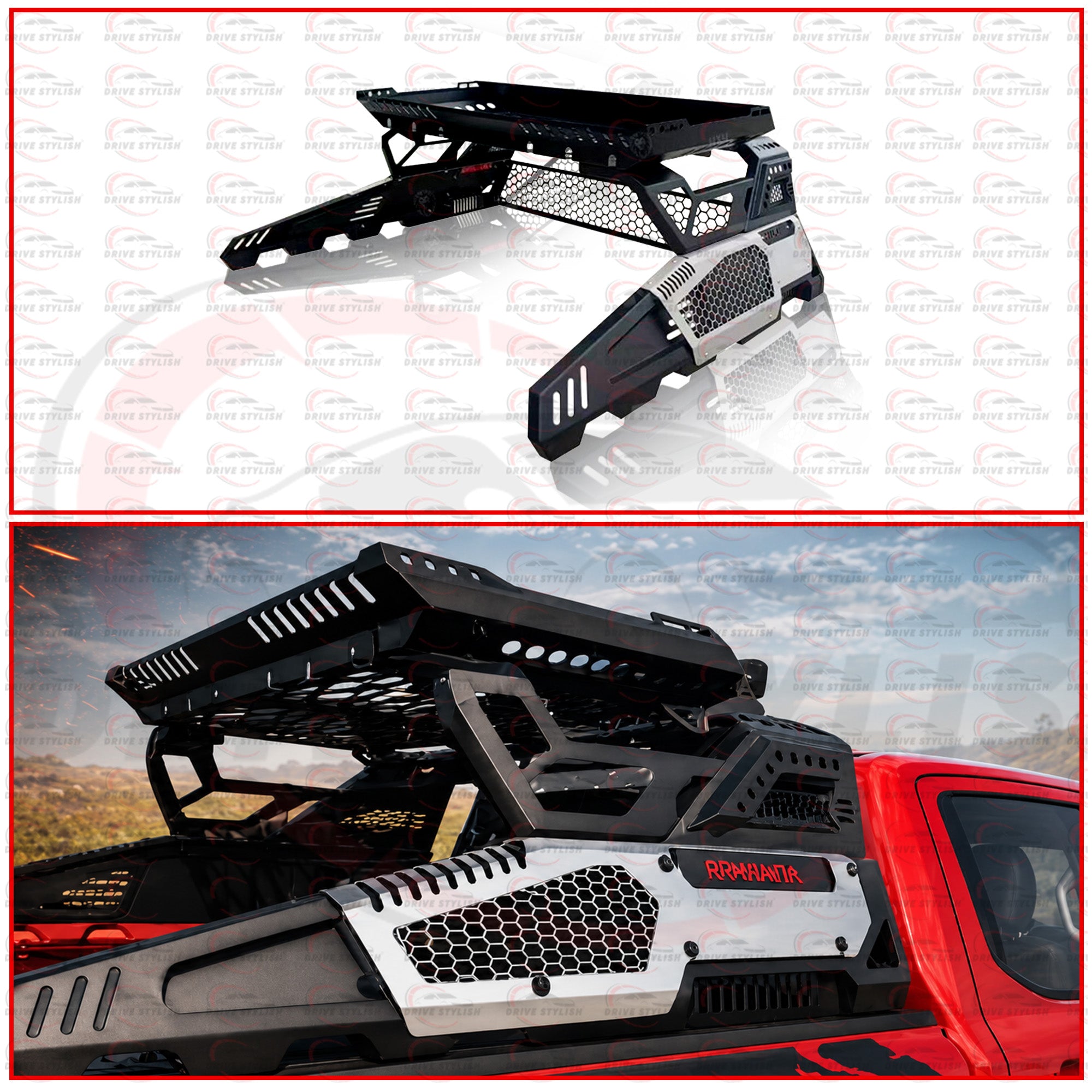 Aero Roll Bar With Carrier for Toyota Hilux