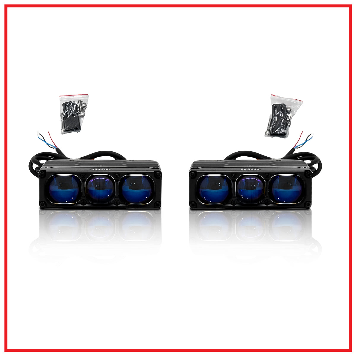 Aozoom W5 Dual Beam External Led Lamp || 3-lens Auxiliary Light ALZD-03