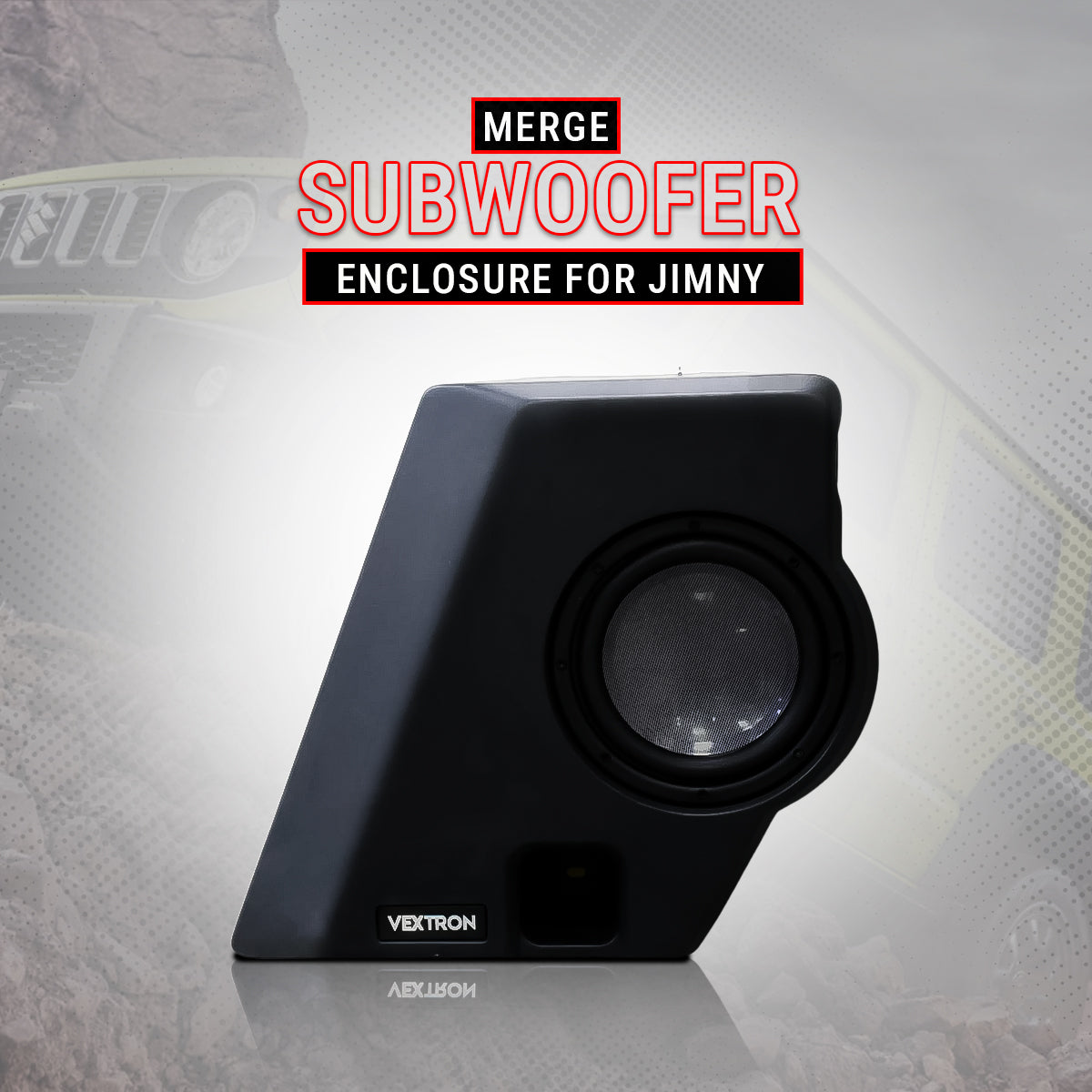 Vextron Underseat car Subwoofer For Jimny | 12 Inch Active Enclosure With Inbuilt Amplifier