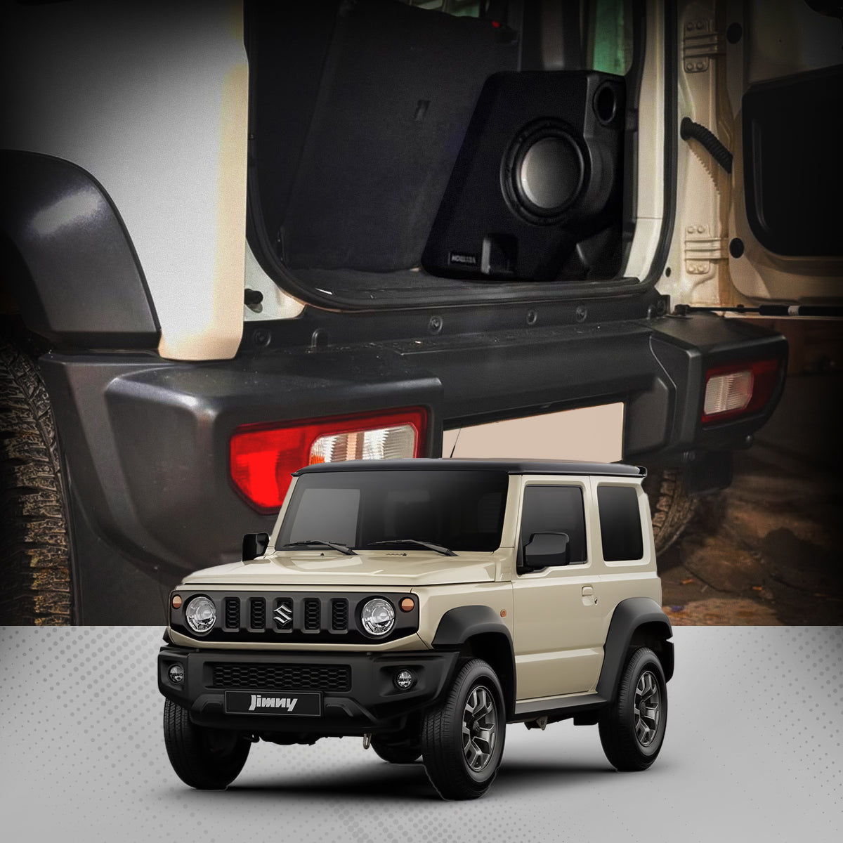 Vextron Underseat car Subwoofer For Jimny | 12 Inch Active Enclosure With Inbuilt Amplifier