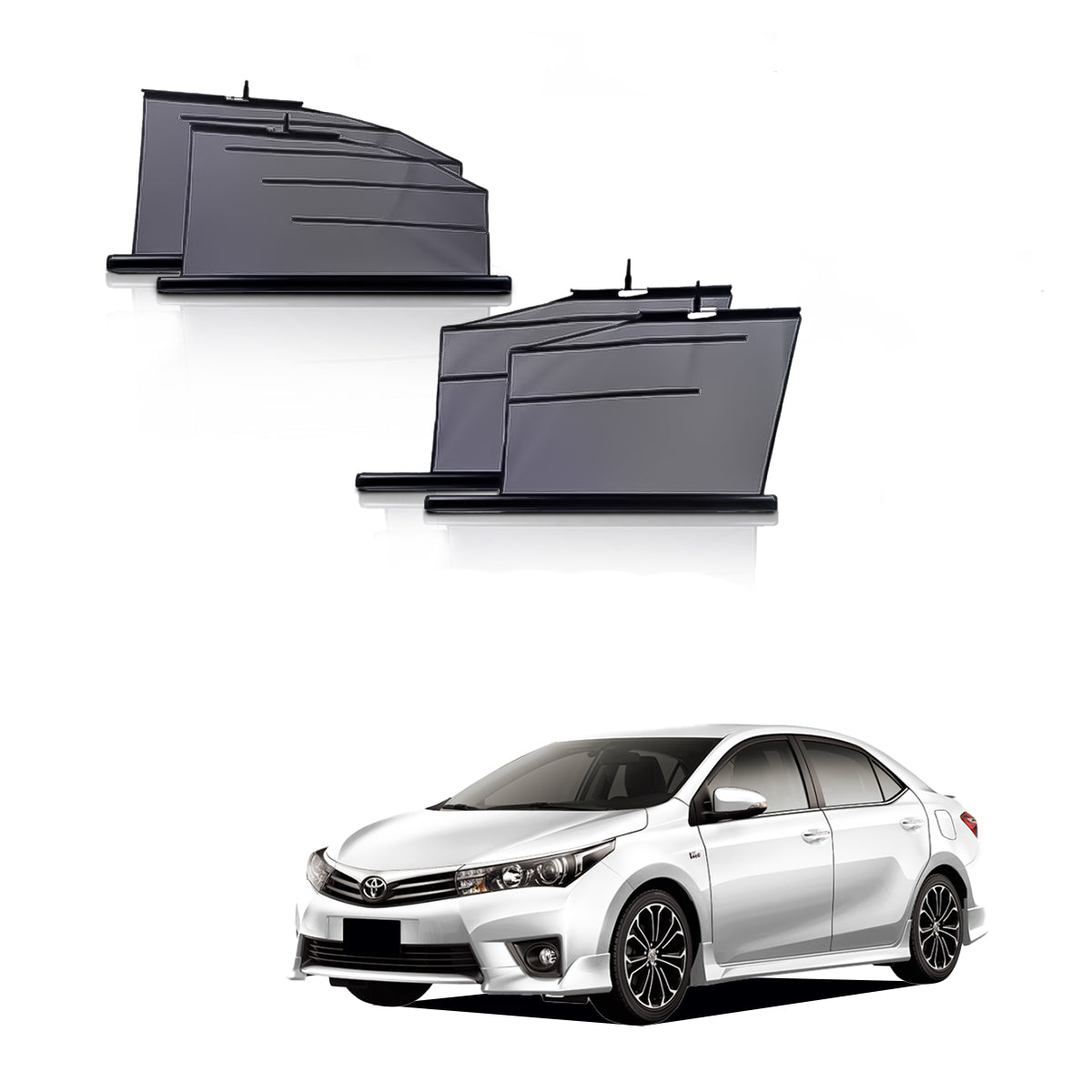 Corolla Altis Automatic window roller curtains | Car Roller Retractable Sun Shades