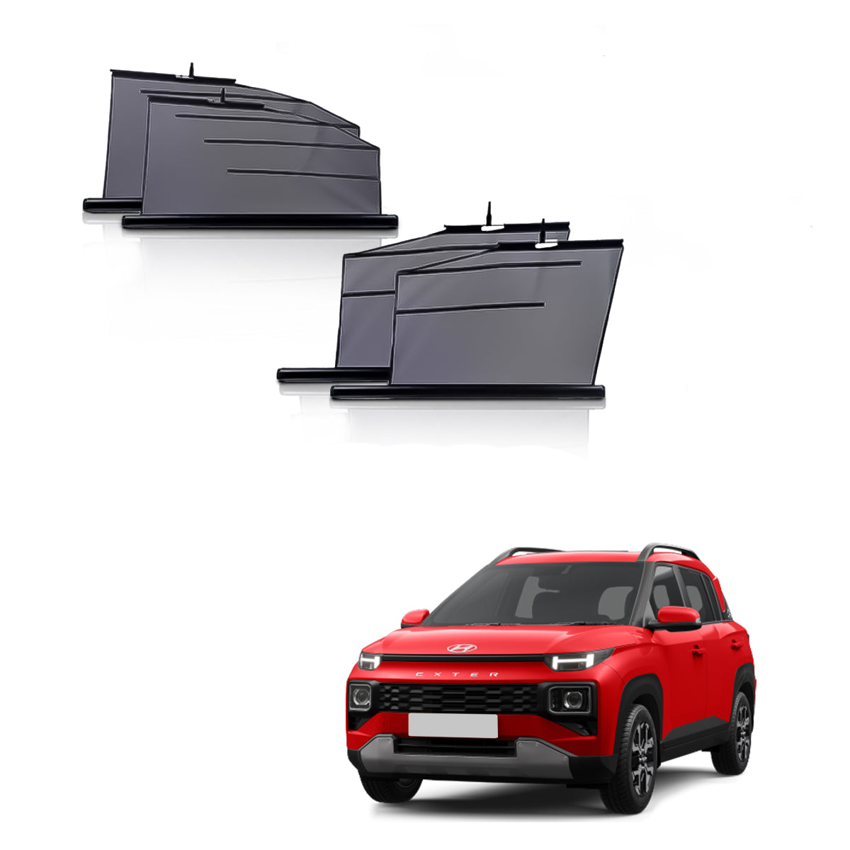Hyundai Exter Automatic window roller curtains | Car Roller Retractable Sun Shades