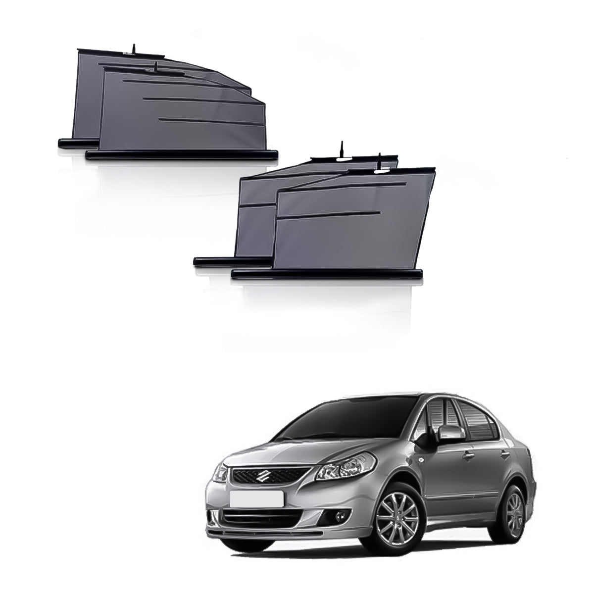 Maruti SX4 Automatic window roller curtains | Car Roller Retractable Sun Shades