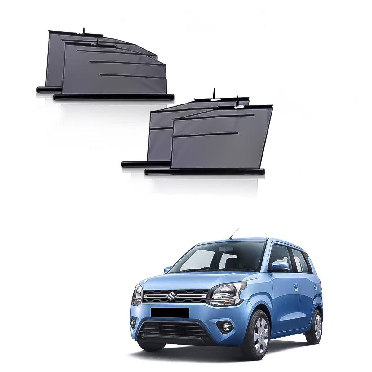 Maruti Wagon-R 2019 Automatic window roller curtains | Car Roller Retractable Sun Shades