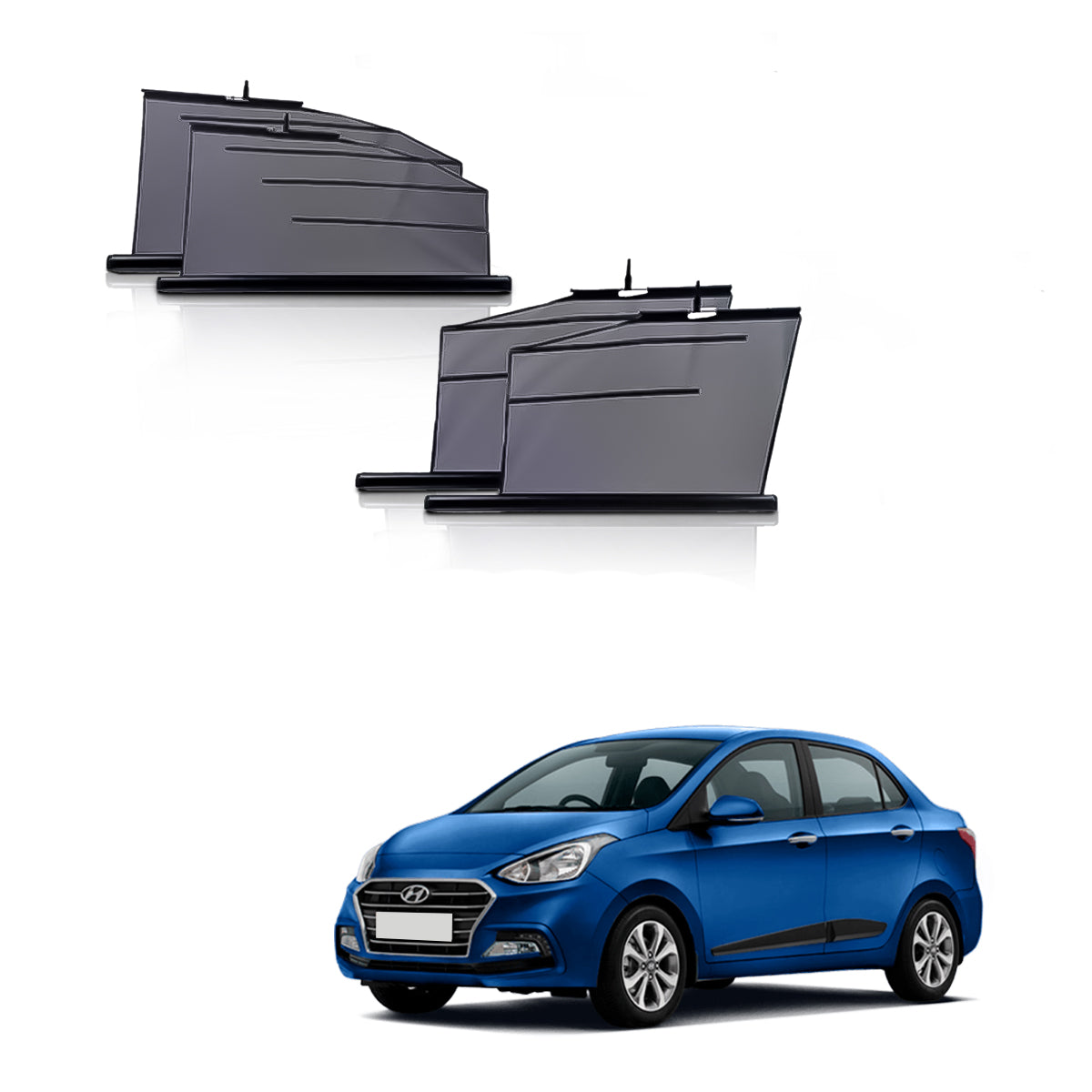 Hyundai Xcent Automatic window roller curtains | Car Roller Retractable Sun Shades