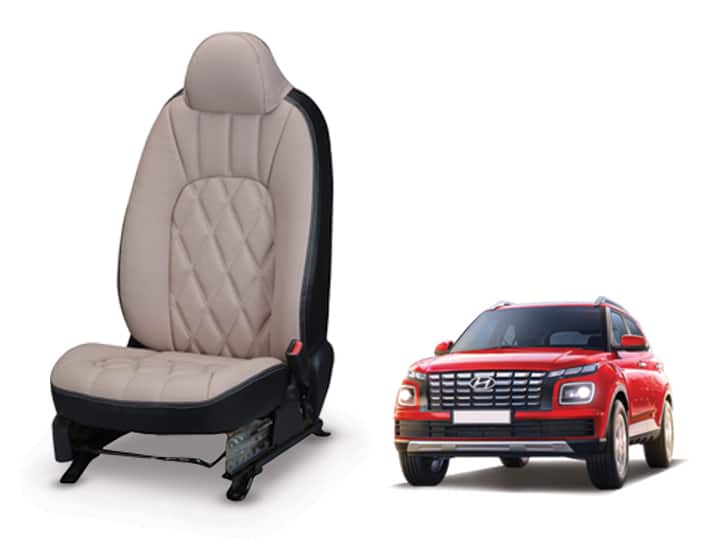 Hyundai Venue (2022) Art Leather Seat Cover - Threading Desig
