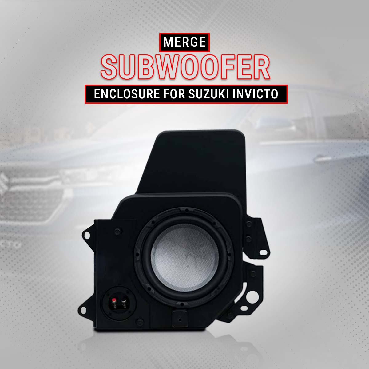 Vextron Car Specific Subwoofer For Invicto | 8 Inch Active Enclosure With Amplifier
