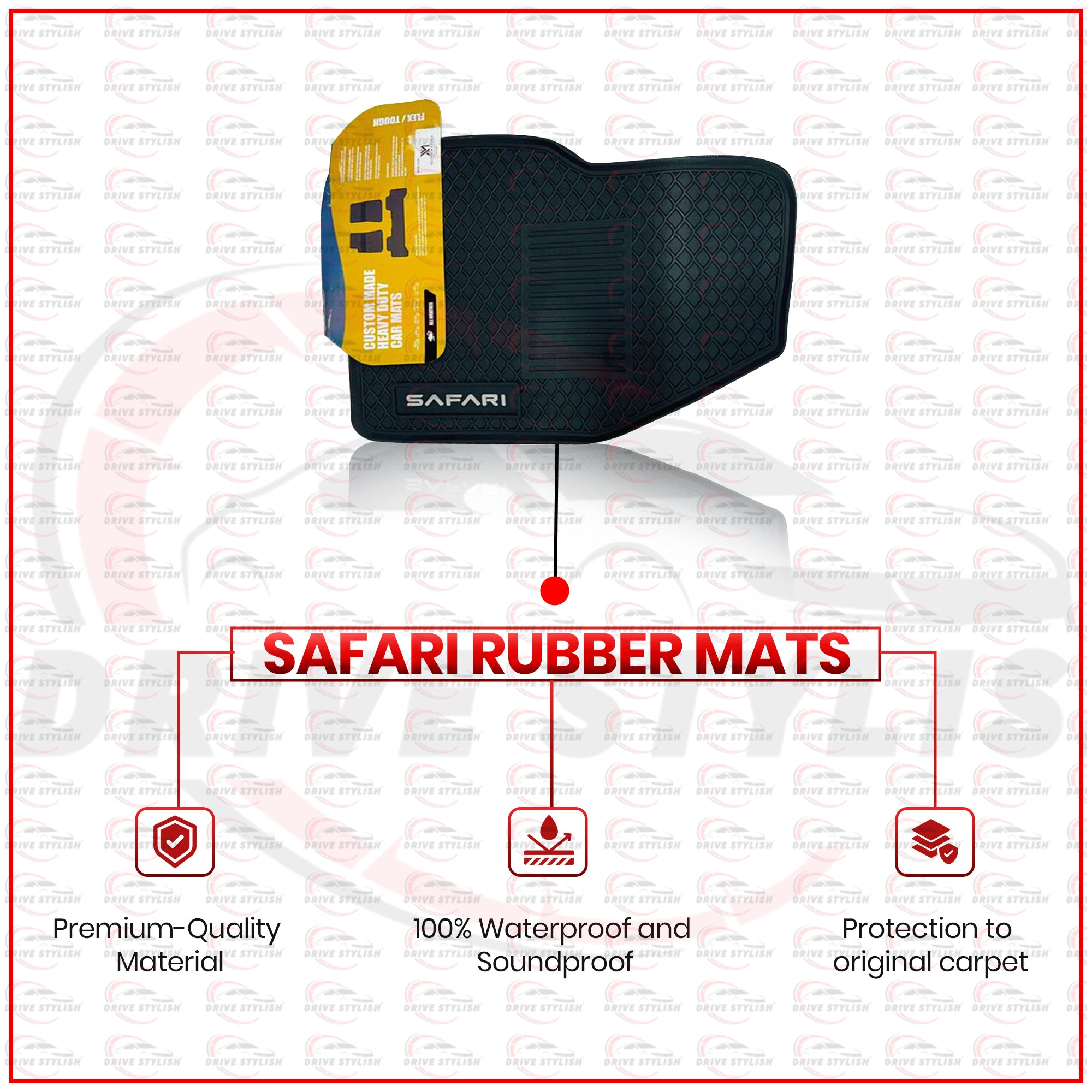 Tata Safari Rubber Floor Mats