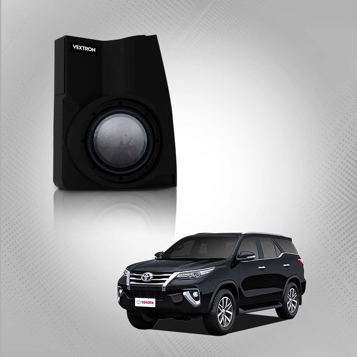 Vextron Car Specific Subwoofer For Fortuner | 8 Inch Active Enclosure With Amplifier