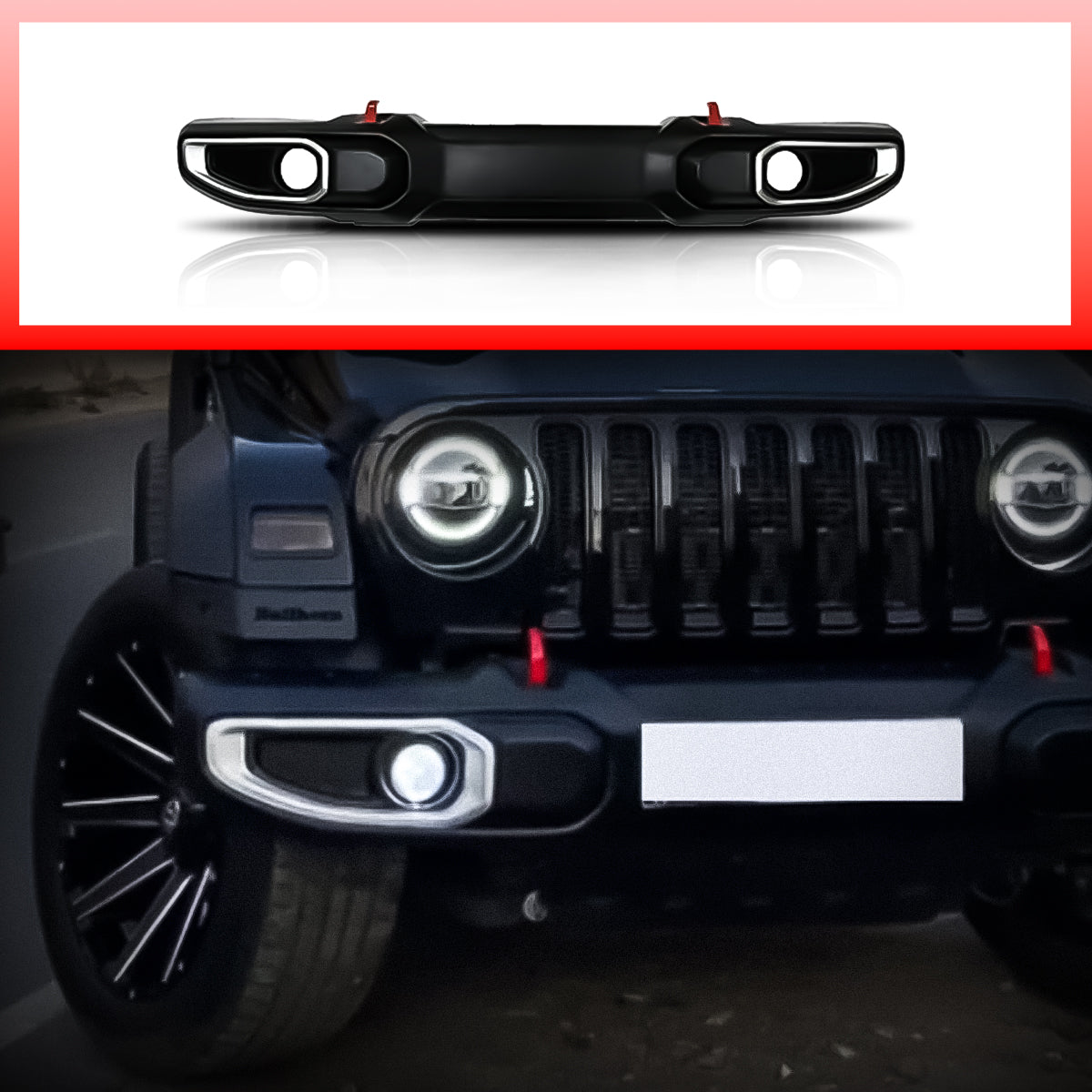 Thar Roxx Wrangler Style Front Bumper Modified Guard