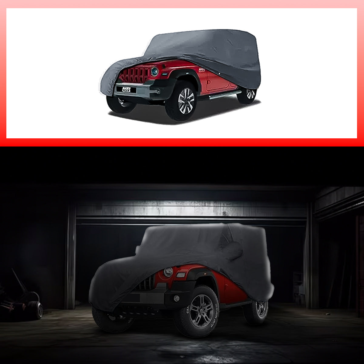 Thar Roxx Car Body Cover American Grey Waterproof Wtih UV Protection