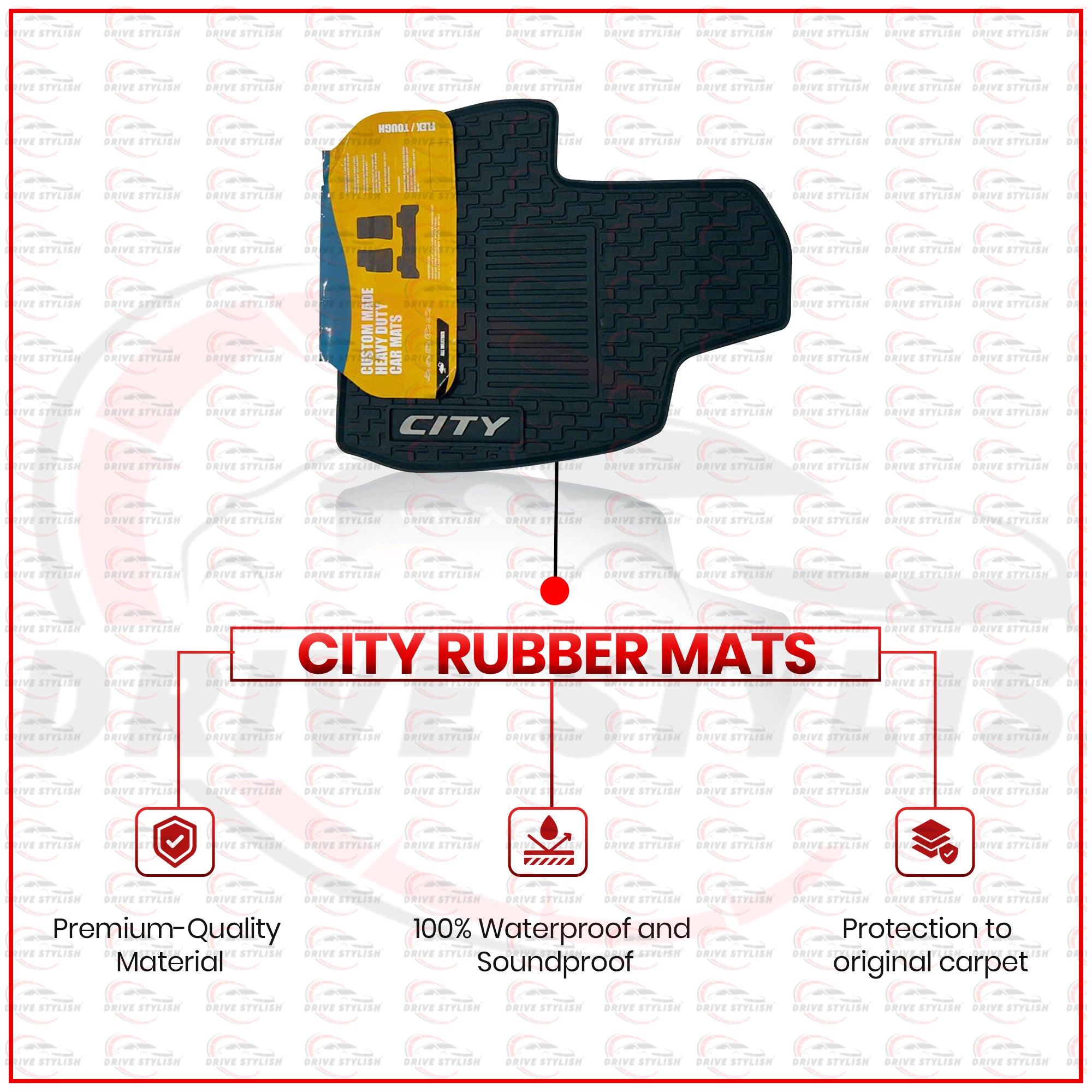 Honda City Soft-texture Rubber Mats
