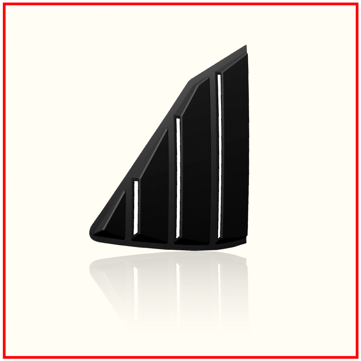 i-20 2020 Rear Window Side Louvers || Glossy Black Finish