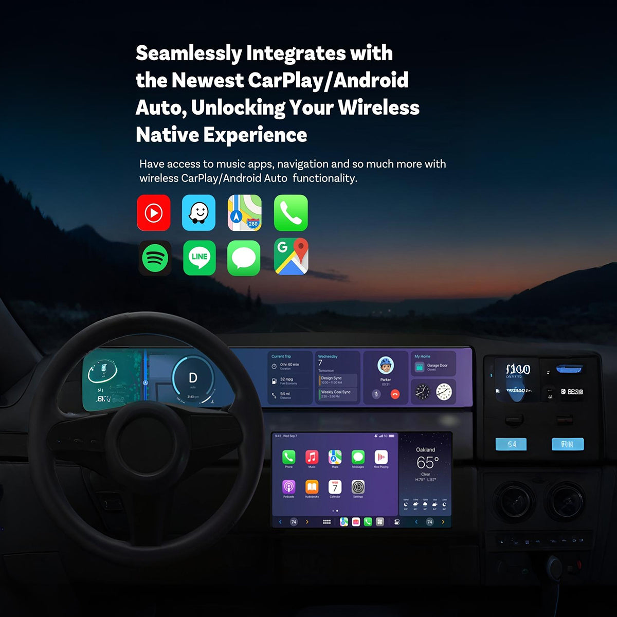 Ottocast Mini Wireless Carplay/Android Auto Adapter