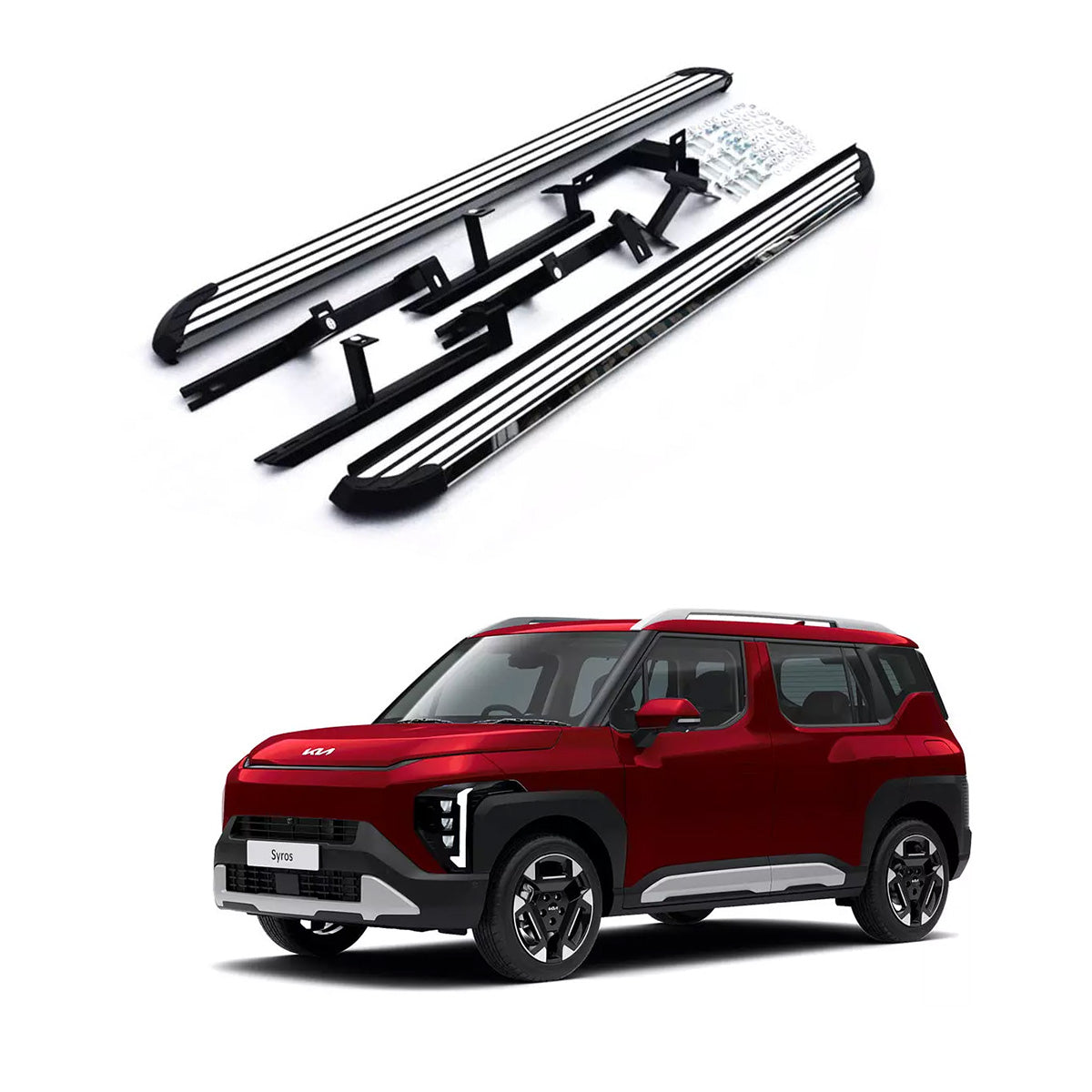 Kia Syros Side Foot Steps Opal Design -Drivestylish