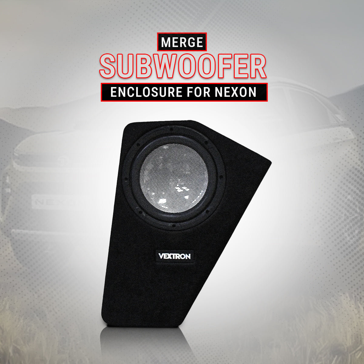 Vextron Underseat Car Subwoofer For Nexon 2017 Onwards | 12 Inch Active Enclosure With Inbuilt Amplifier