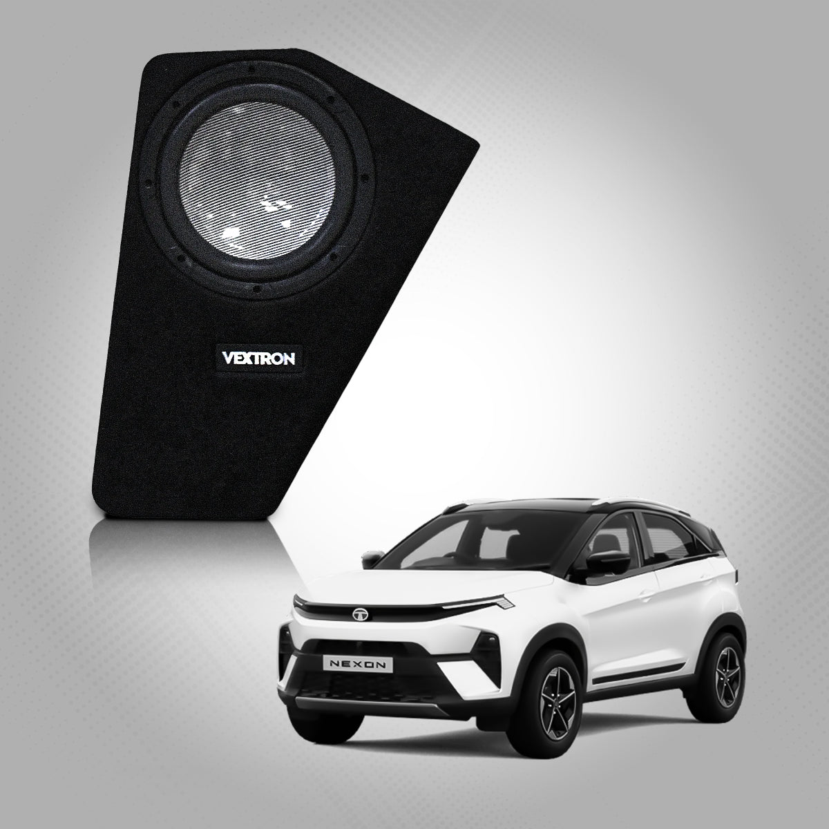 Vextron Underseat Car Subwoofer For Nexon 2017 Onwards | 12 Inch Active Enclosure With Inbuilt Amplifier