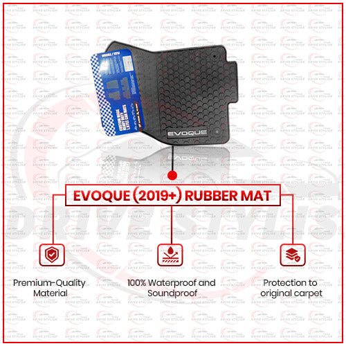 Range Rover Evoque 2019 Onwards Waterproof Rubber Floor Mats