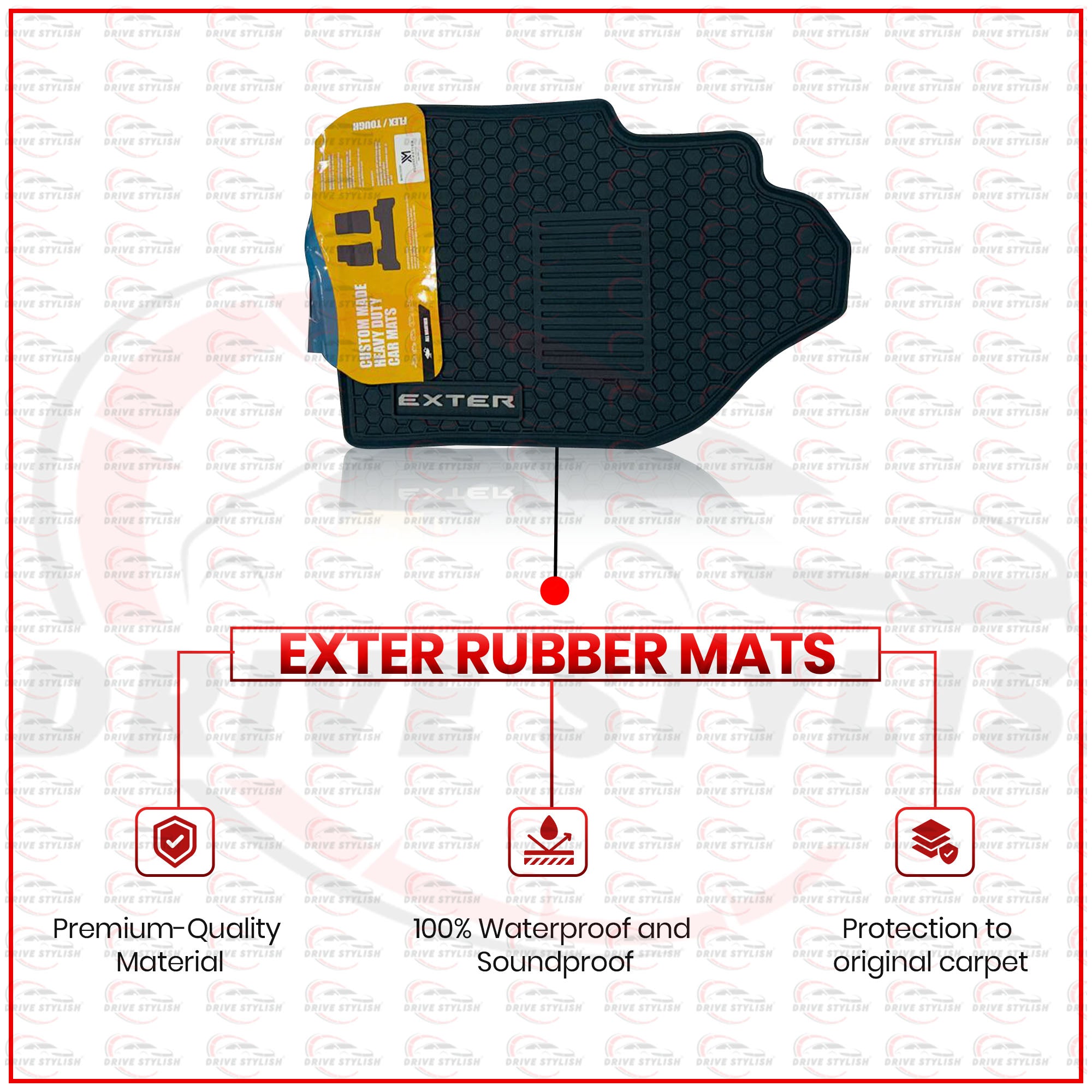 Hyundai Exter Waterproof Rubber Mats