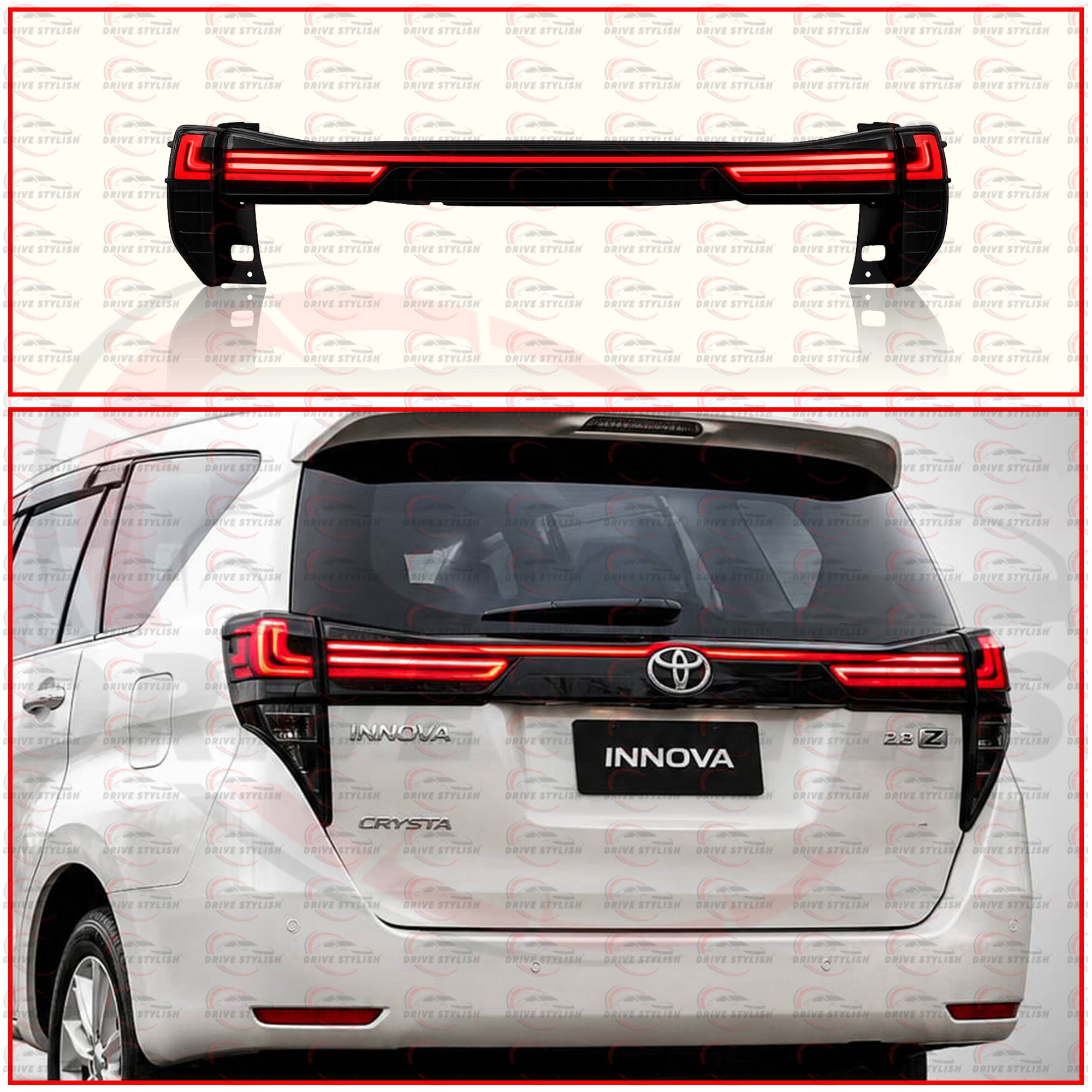Lexus Style Tail Lamp for Innova Crysta 2016 Onwards