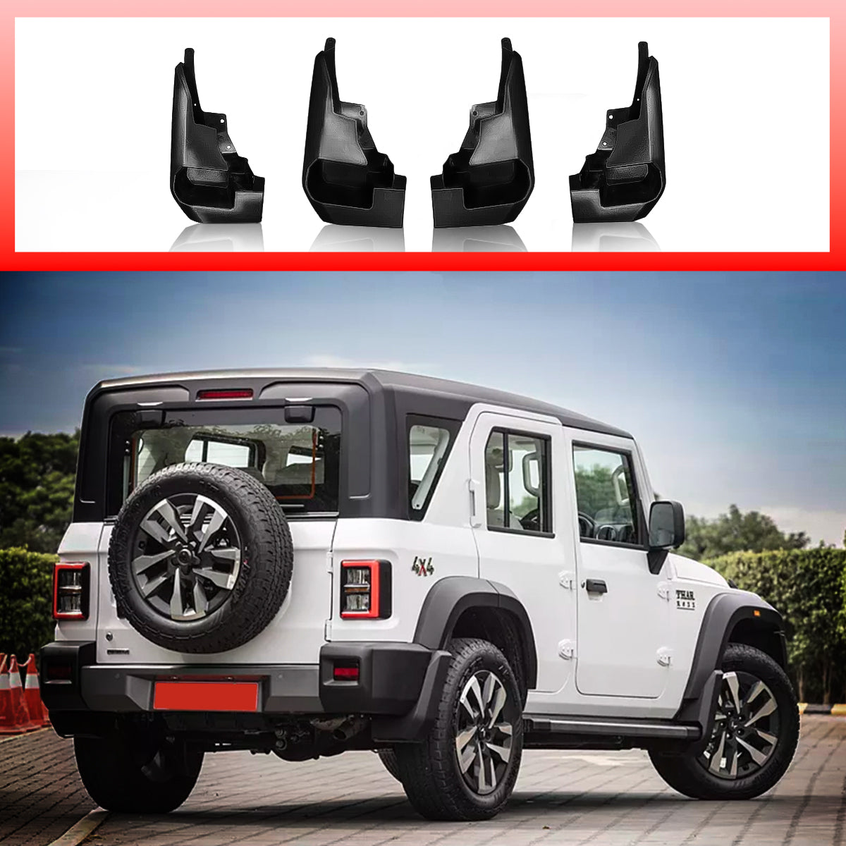 Mahindra Thar Roxx Mud Flaps/Guard
