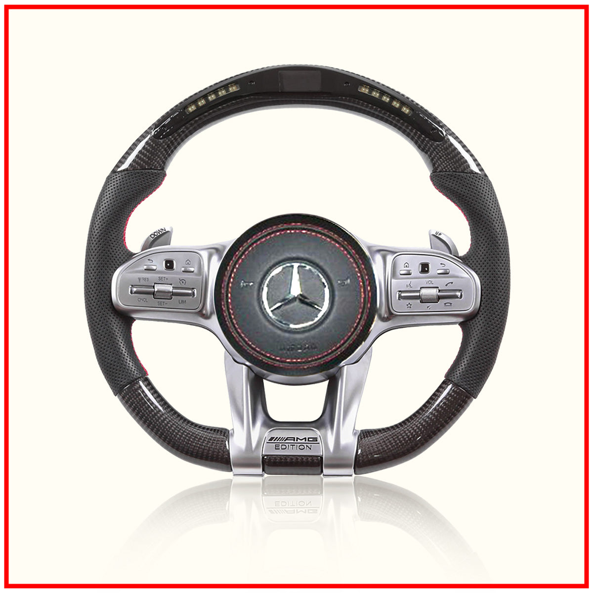 Mercedes Black AMG LED Steering Wheel