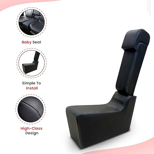 Maruti Suzuki XL6 Wooden Car Centre Armrest Console Cum External Seat for Six Seater (Black) - DriveStylish