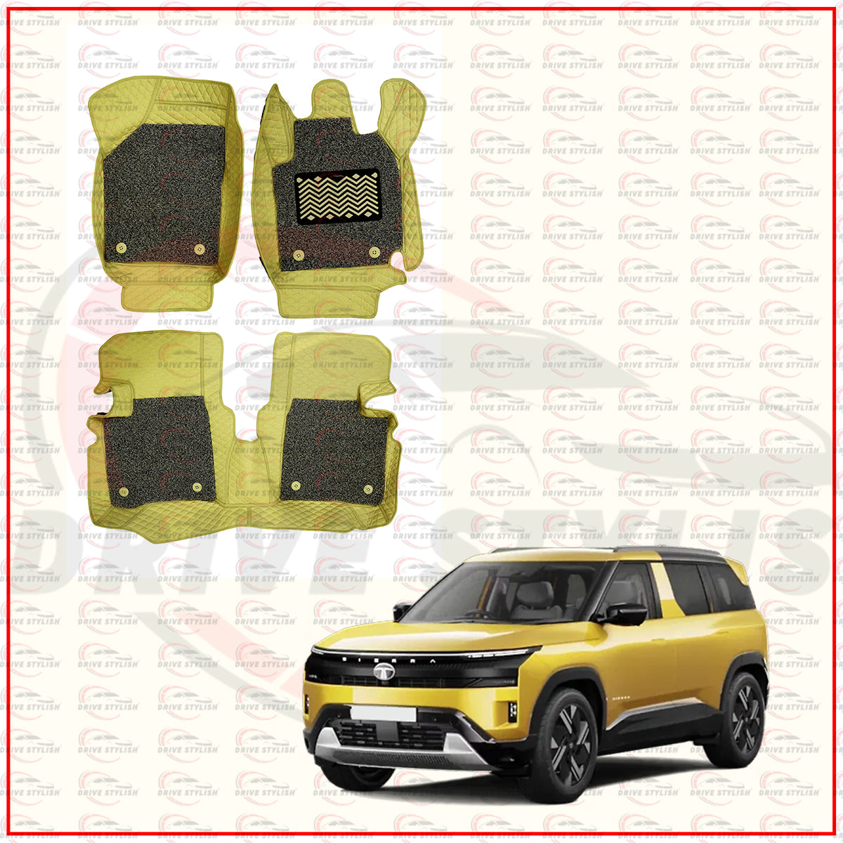 Beige Coloured 7D Mats for Tata Sierra 2026