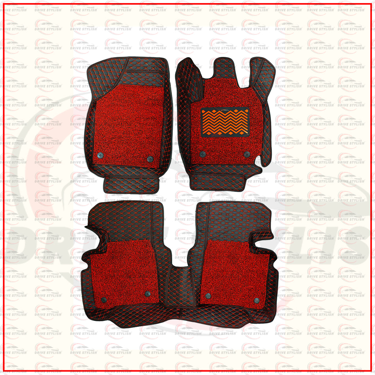 7D Mats for Tata Sierra in Red