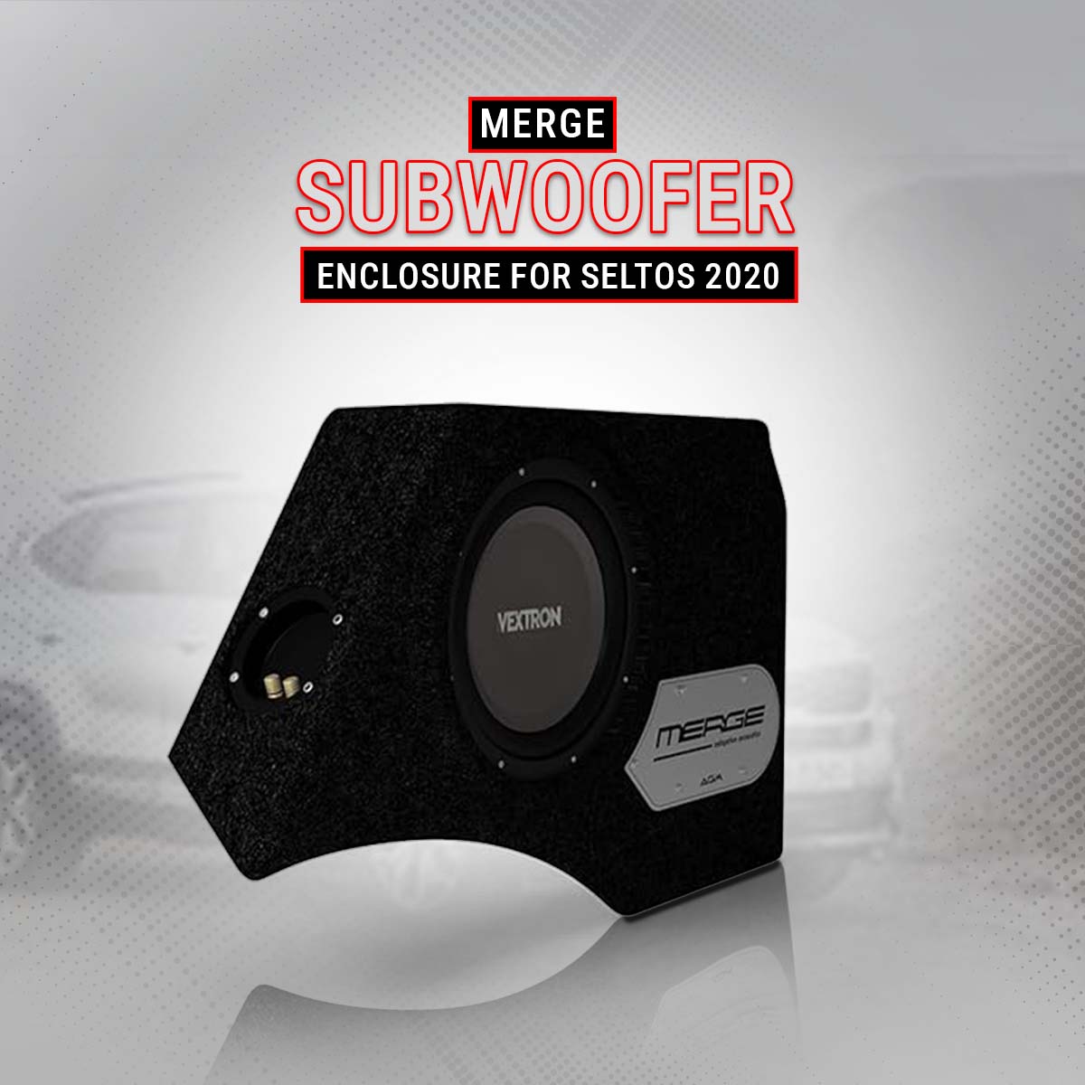 Vextron Car Specific Subwoofer For Seltos 2020 | 8 Inch Active Enclosure With Amplifier