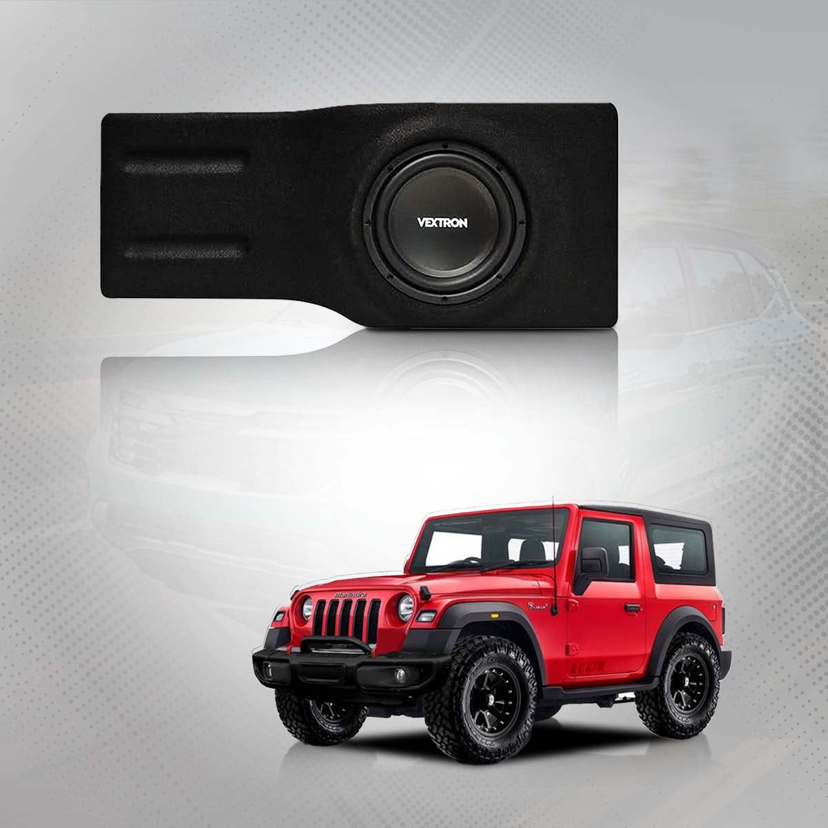 Vextron Car Specific Subwoofer For Thar 2020 Onwards | 8 Inch Subwoofer With External Amplifier