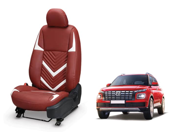 Hyundai Venue (2022) Art Leather Seat Cover in Zig-Zag Design