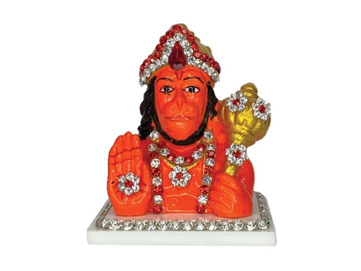 Sinduri Hanuman Idol Statue for Car Dashboard