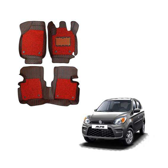 Maruti Suzuki Alto 800 Superior 7D Boot Mat - Black/Red Colour