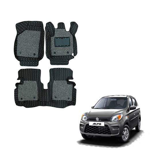 Maruti Suzuki Alto 800 Spacious 7D Mats - Black/Grey Colour
