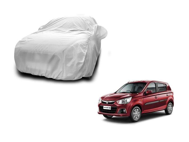 Silver Body Cover for Alto K10 Waterproof UV Protection