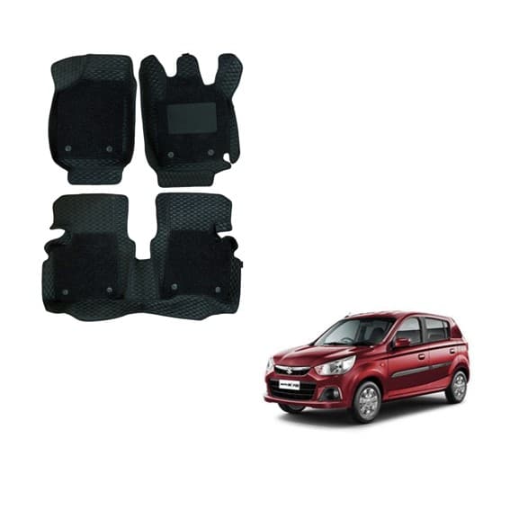Maruti Suzuki Alto K10 Superior 7D Mat Carpet - Black Colour