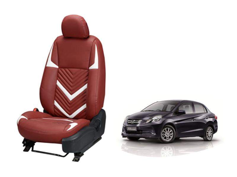 Honda Amaze (2012) Art Leather Seat Cover in Zig-Zag Design
