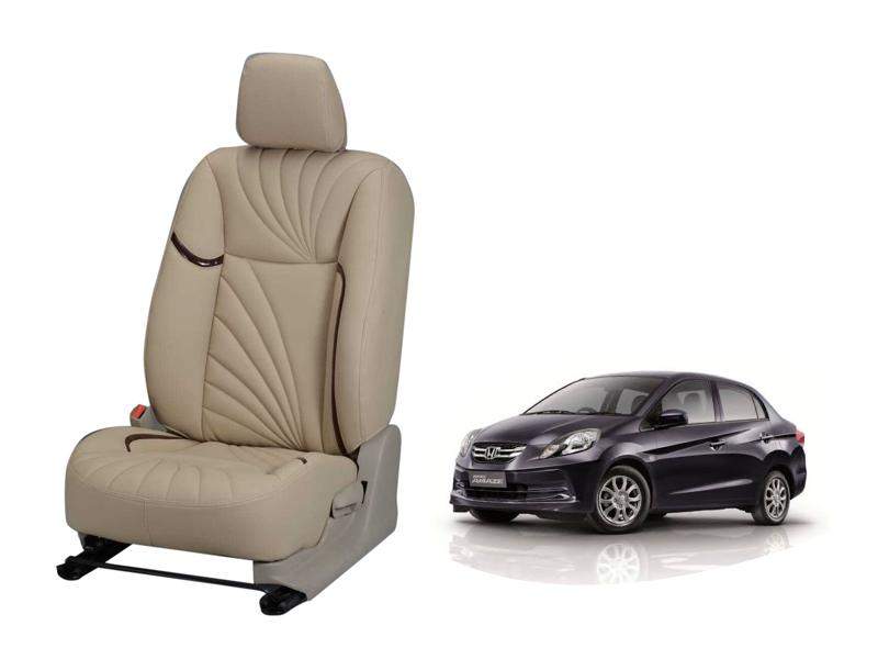 Honda Amaze 2012 Dove Series 3D Custom Nappa Leather Car Seat Covers