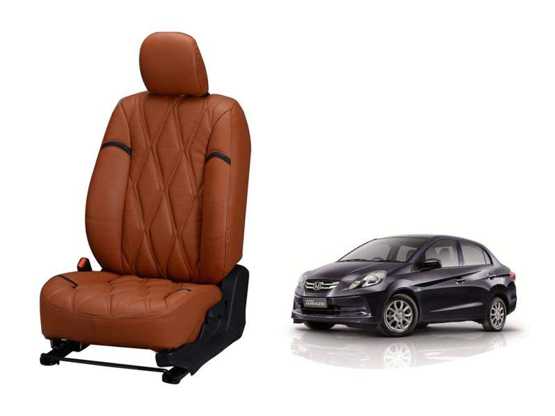 Honda Amaze (2012) Nappa Leather Seat Cover - Kite Design