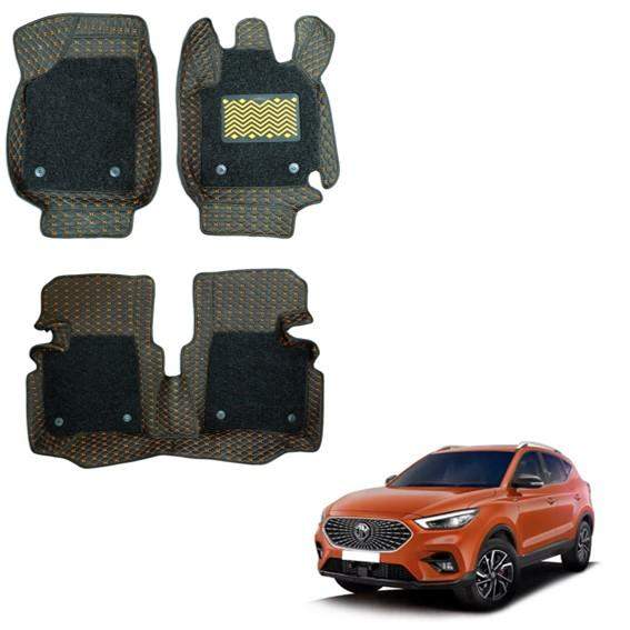 All-Weather Floor Mats for MG Astor - Black/Tan Colour