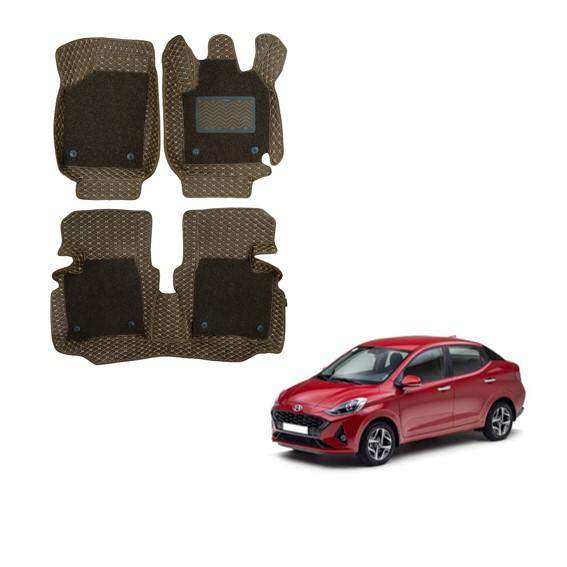 Hyundai Aura Luxury Foot Mats - Brown Colour