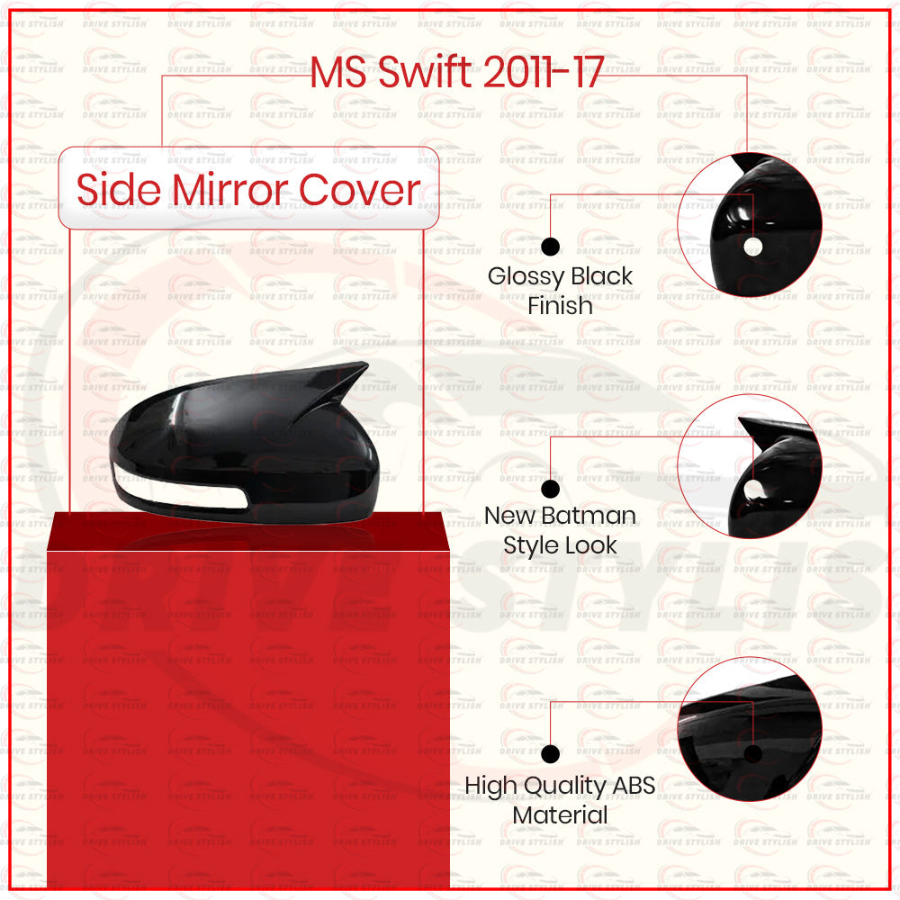 Batman Side Mirror Cover for Maruti Suzuki Swift 2011-17