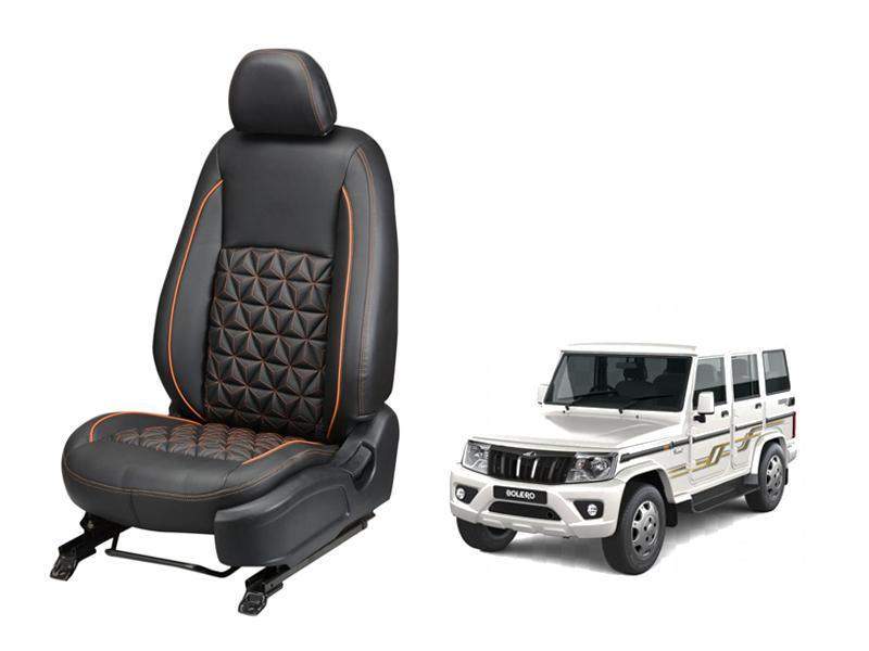 Mahindra Bolero Diamond Series 3D Custom Nappa Leather Car Seat Covers