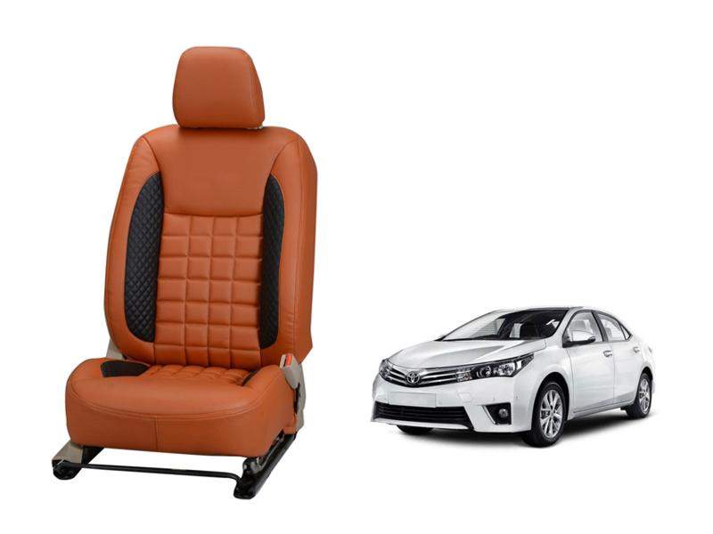 Toyota Corolla Altis Prism Series 3D Custom Nappa Leather Car Seat Covers