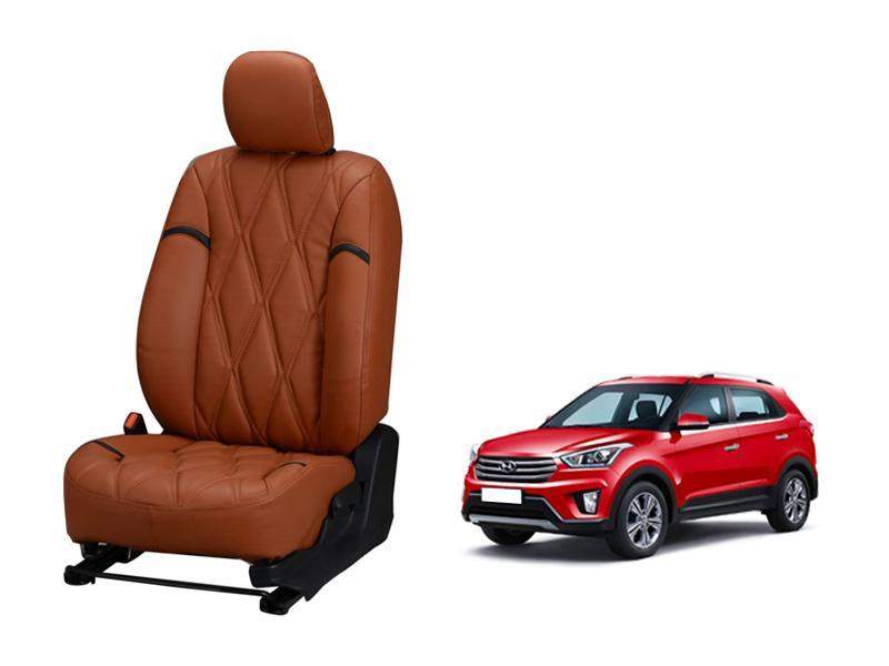 Hyundai Creta (2016) Nappa Leather Seat Cover - Kite Design