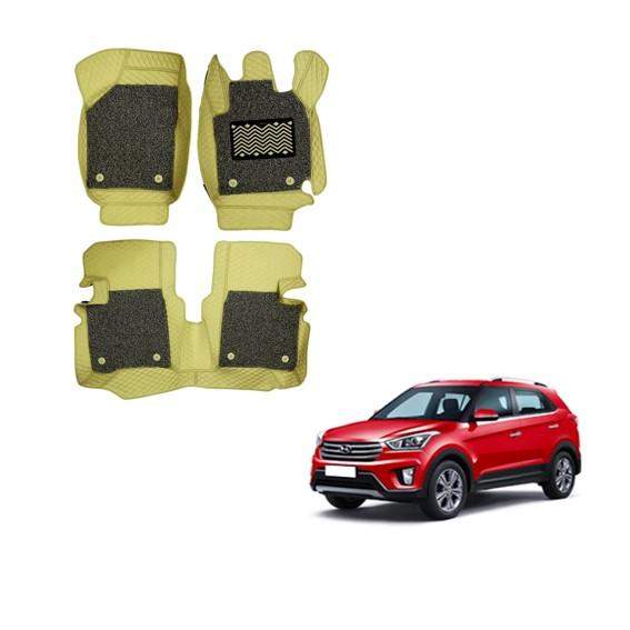 Hyundai Creta (2016) Attractive 7D Foot Mattress - Beige Colour
