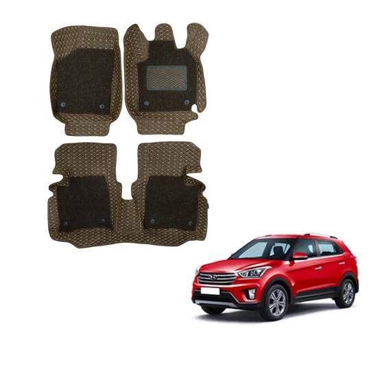 Hyundai Creta (2016) Luxurious 7D Mat Carpet - Brown Colour