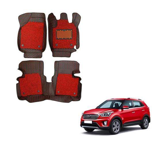 Hyundai Creta (2016) Luxury Floor Mats - Black/Red Colour